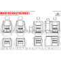 2011 - 2022 Jeep Grand Cherokee Katzkin Leather Interior Schematic - Gathered Inserts