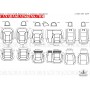 2016 - 2019 Ford Explorer Katzkin Custom Leather Interior Schematic