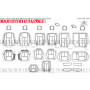 2018 - 2024 Ford Expedition Katzkin Leather Interior Schematic - 3 Row